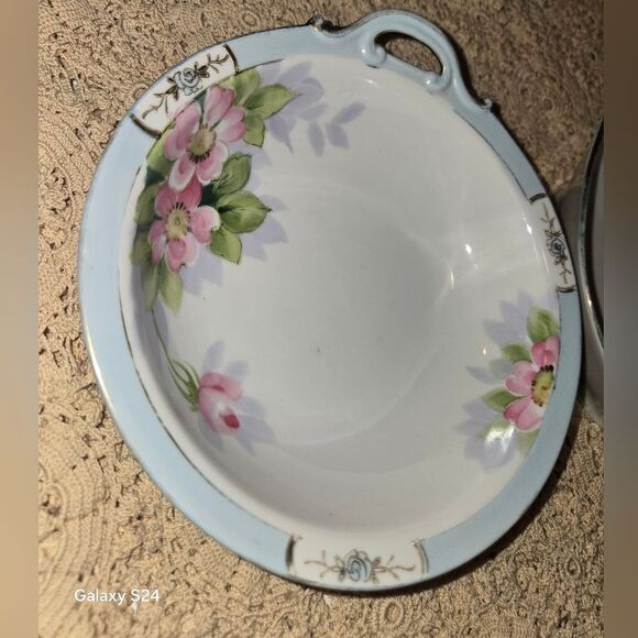 Vintage Nippon 2 candy nut trinket dish hand painted - Picture 2 of 8